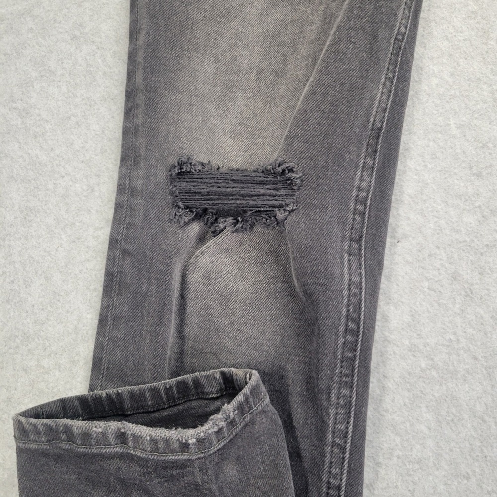 Free People We The Free High Rise Skinny Jeans Faded Black Distressed Size 27 - Picture 2 of 13